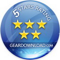 5 stars award by geardownload.com