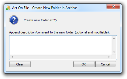 Open Archive Create New Folder