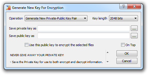 Encrypt Files Generate Signature Public Private Key Pair