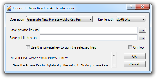 Sign Files Generate Signature Public Private Key Pair